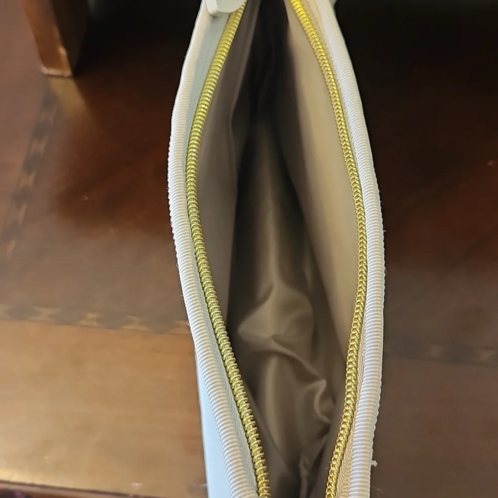 Burberry Gray Beauty Cosmetic Bag.